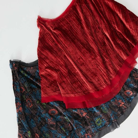 NWT UO Crushed Hearts Velvet Mesh Mini Skirt - Picture 3 of 3